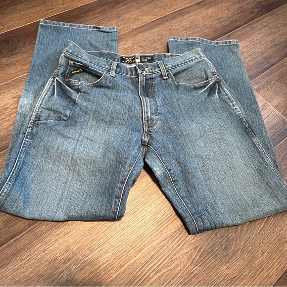 ARIAT Rebar M4 Jeans Mens Size 31 X 32 Relaxed Boot Fit Embroidered Pockets - Picture 2 of 12